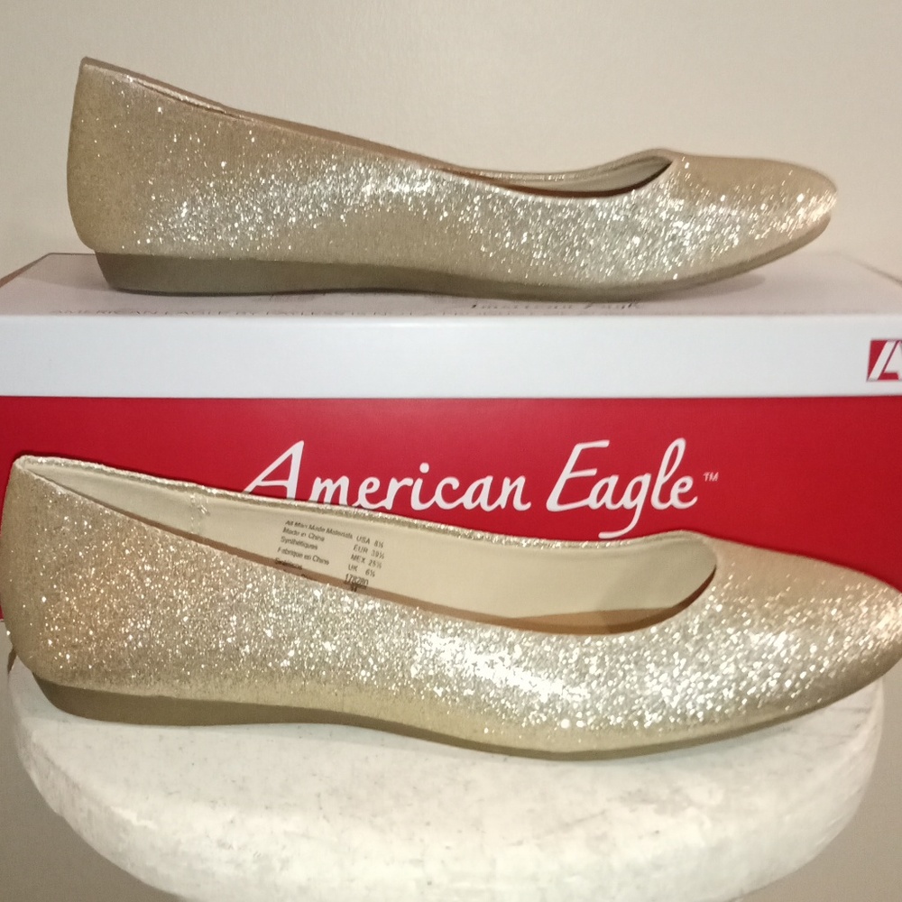 Gold Glitter Flats